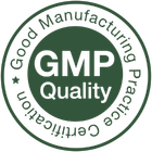 Formula Swiss logotipo de certificação de qualidade GMP para boas práticas de fabricação em um fundo transparente.