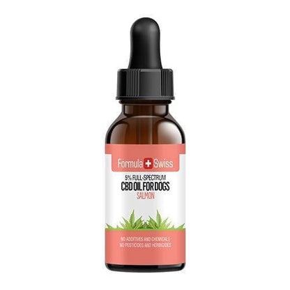 Óleo CBD em óleo MCT com aroma de salmão para cães